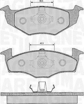 Magneti Marelli 363916060390 - Тормозные колодки, дисковые, комплект unicars.by