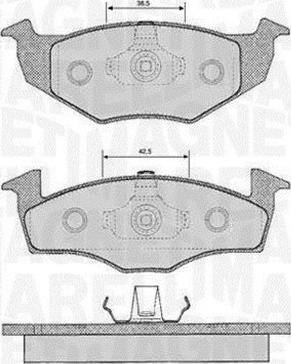 Magneti Marelli 363916060391 - Тормозные колодки, дисковые, комплект unicars.by