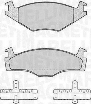 Magneti Marelli 363916060393 - Тормозные колодки, дисковые, комплект unicars.by