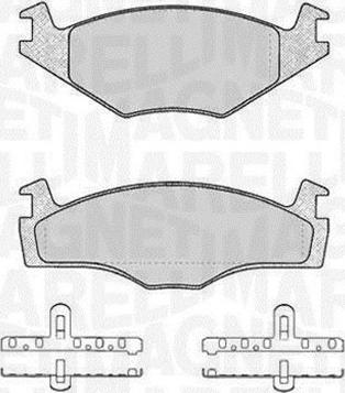 Magneti Marelli 363916060392 - Тормозные колодки, дисковые, комплект unicars.by