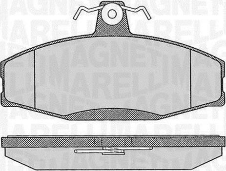 Magneti Marelli 363916060397 - Тормозные колодки, дисковые, комплект unicars.by