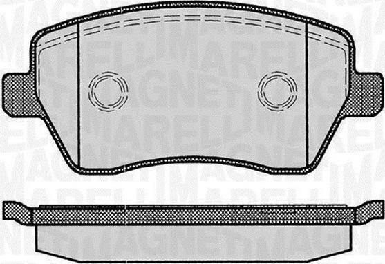 Magneti Marelli 363916060347 - Тормозные колодки, дисковые, комплект unicars.by