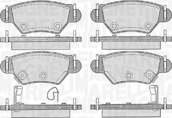 Magneti Marelli 363916060357 - Тормозные колодки, дисковые, комплект unicars.by