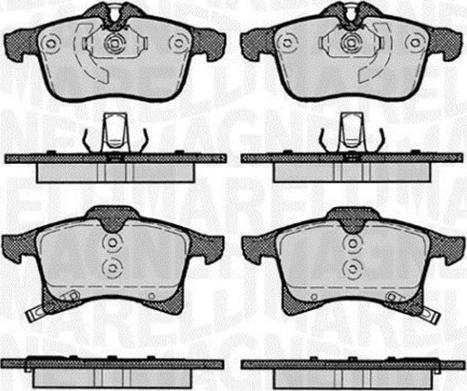 Magneti Marelli 363916060364 - Тормозные колодки, дисковые, комплект unicars.by