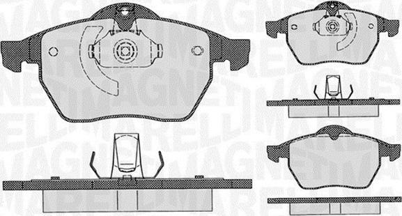 Magneti Marelli 363916060360 - Тормозные колодки, дисковые, комплект unicars.by