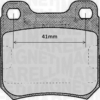 Magneti Marelli 363916060367 - Тормозные колодки, дисковые, комплект unicars.by