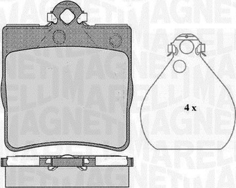 Magneti Marelli 363916060311 - Тормозные колодки, дисковые, комплект unicars.by