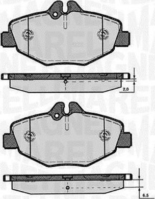 Magneti Marelli 363916060318 - Тормозные колодки, дисковые, комплект unicars.by