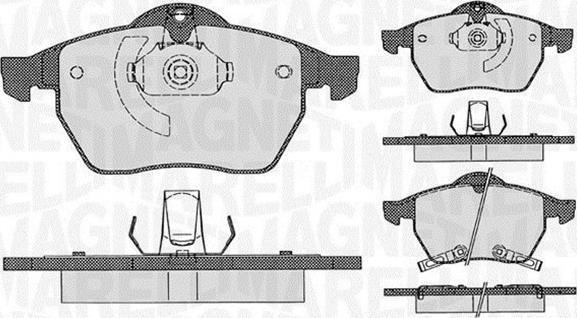 Magneti Marelli 363916060386 - Тормозные колодки, дисковые, комплект unicars.by