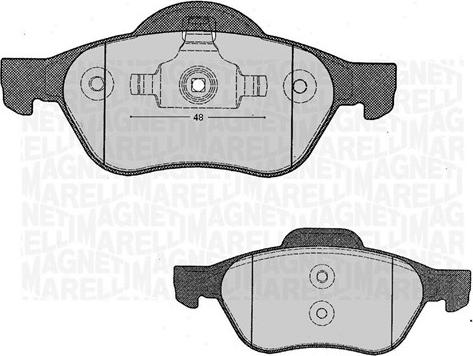 Magneti Marelli 363916060381 - Тормозные колодки, дисковые, комплект unicars.by