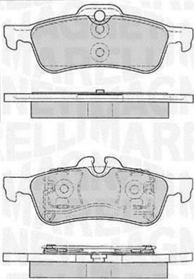 Magneti Marelli 363916060331 - Тормозные колодки, дисковые, комплект unicars.by