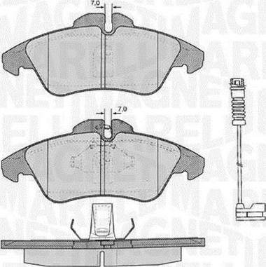 Magneti Marelli 363916060321 - Тормозные колодки, дисковые, комплект unicars.by