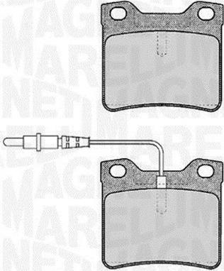 Magneti Marelli 363916060375 - Тормозные колодки, дисковые, комплект unicars.by