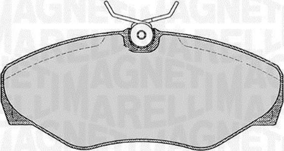 Magneti Marelli 363916060371 - Тормозные колодки, дисковые, комплект unicars.by