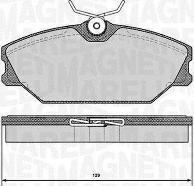 Magneti Marelli 363916060377 - Тормозные колодки, дисковые, комплект unicars.by