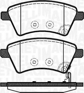 Magneti Marelli 363916060241 - Тормозные колодки, дисковые, комплект unicars.by