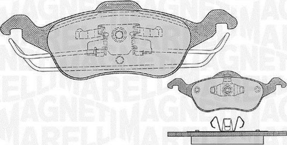 Magneti Marelli 363916060255 - Тормозные колодки, дисковые, комплект unicars.by