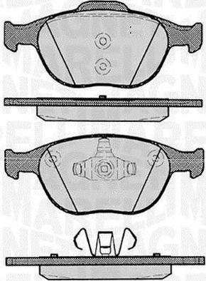 Magneti Marelli 363916060256 - Тормозные колодки, дисковые, комплект unicars.by