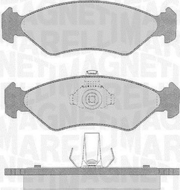 Magneti Marelli 363916060250 - Тормозные колодки, дисковые, комплект unicars.by