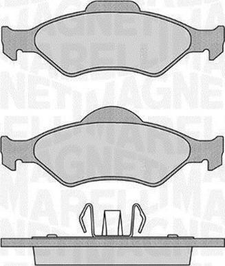 Magneti Marelli 363916060251 - Тормозные колодки, дисковые, комплект unicars.by