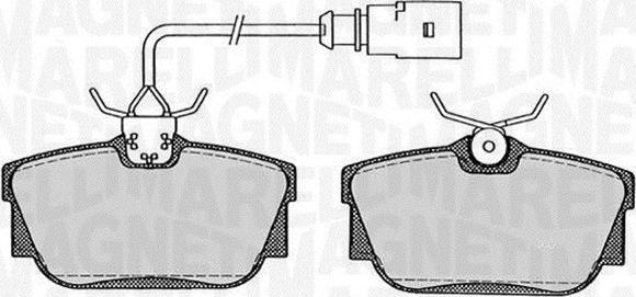 Magneti Marelli 363916060258 - Тормозные колодки, дисковые, комплект unicars.by