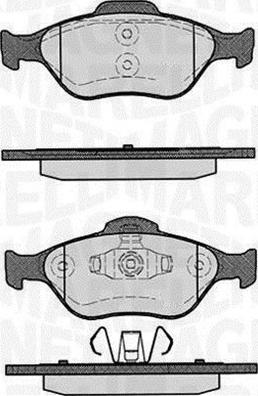 Magneti Marelli 363916060252 - Тормозные колодки, дисковые, комплект unicars.by