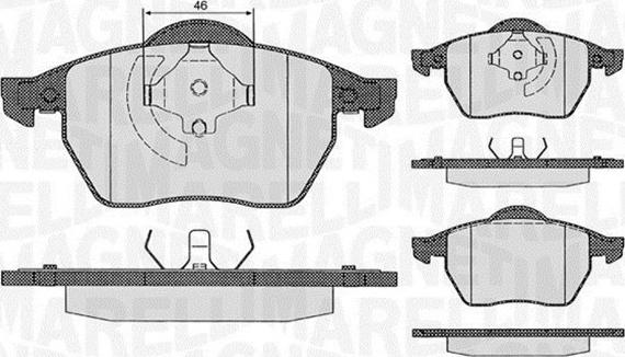 Magneti Marelli 363916060260 - Тормозные колодки, дисковые, комплект unicars.by