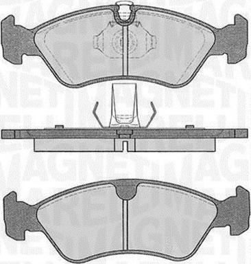 Magneti Marelli 363916060205 - Тормозные колодки, дисковые, комплект unicars.by