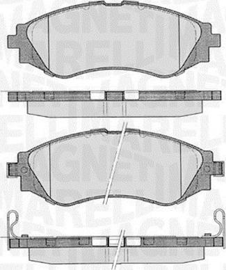 Magneti Marelli 363916060206 - Тормозные колодки, дисковые, комплект unicars.by