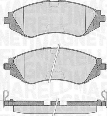 Magneti Marelli 363916060207 - Тормозные колодки, дисковые, комплект unicars.by