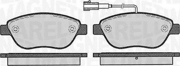 Magneti Marelli 363916060214 - Тормозные колодки, дисковые, комплект unicars.by