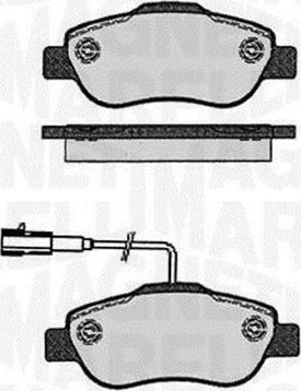 Magneti Marelli 363916060215 - Тормозные колодки, дисковые, комплект unicars.by