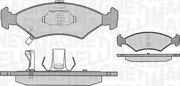 Magneti Marelli 363916060287 - Тормозные колодки, дисковые, комплект unicars.by