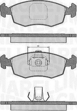 Magneti Marelli 363916060233 - Тормозные колодки, дисковые, комплект unicars.by