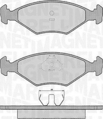 Magneti Marelli 363916060229 - Тормозные колодки, дисковые, комплект unicars.by