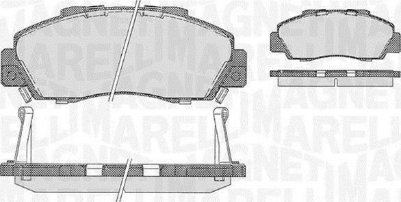 Magneti Marelli 363916060274 - Тормозные колодки, дисковые, комплект unicars.by