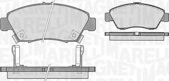 Magneti Marelli 363916060275 - Тормозные колодки, дисковые, комплект unicars.by