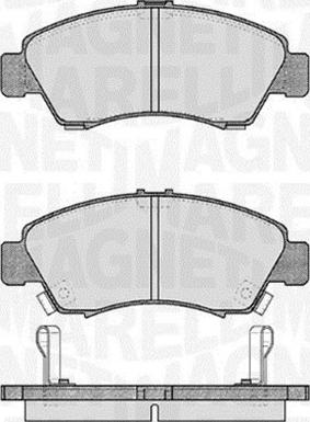 Magneti Marelli 363916060276 - Тормозные колодки, дисковые, комплект unicars.by