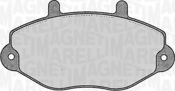 Magneti Marelli 363916060270 - Тормозные колодки, дисковые, комплект unicars.by