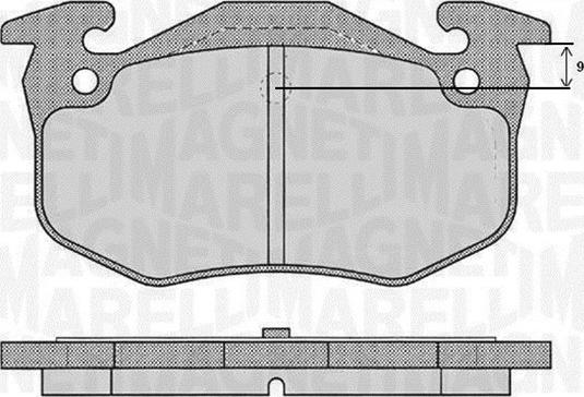 Magneti Marelli 363916060790 - Тормозные колодки, дисковые, комплект unicars.by