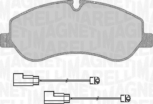 Magneti Marelli 363916060741 - Тормозные колодки, дисковые, комплект unicars.by