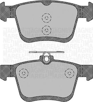 Magneti Marelli 363916060714 - Тормозные колодки, дисковые, комплект unicars.by