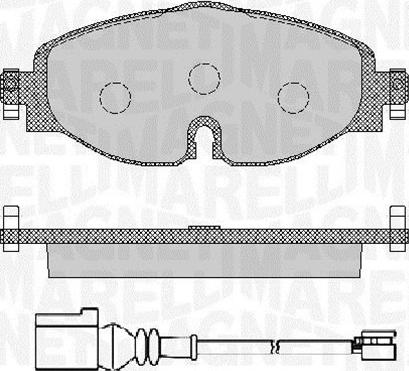 Magneti Marelli 363916060715 - Тормозные колодки, дисковые, комплект unicars.by