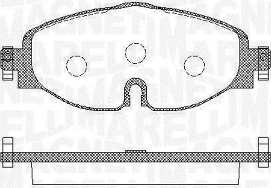 Magneti Marelli 363916060716 - Тормозные колодки, дисковые, комплект unicars.by