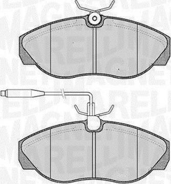 Magneti Marelli 363916060789 - Тормозные колодки, дисковые, комплект unicars.by