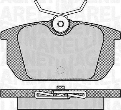 Magneti Marelli 363916060783 - Тормозные колодки, дисковые, комплект unicars.by