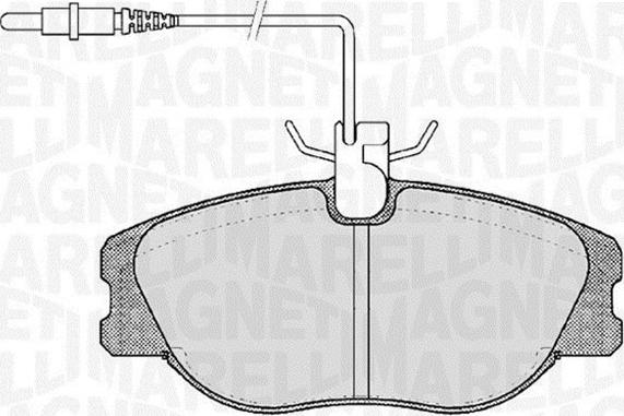 Magneti Marelli 363916060787 - Тормозные колодки, дисковые, комплект unicars.by