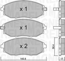 Magneti Marelli 363916061057 - Тормозные колодки, дисковые, комплект unicars.by