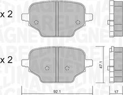 Magneti Marelli 363916061220 - Тормозные колодки, дисковые, комплект unicars.by