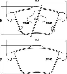 Magneti Marelli 363700449038 - Тормозные колодки, дисковые, комплект unicars.by